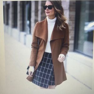 LOFT checkered wrap skirt